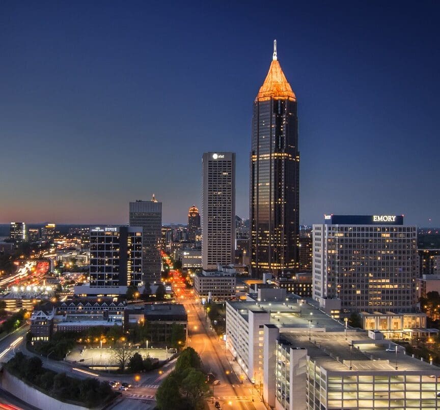 Midtown Atlanta Skyline at Night - Atlanta Photo Workshops